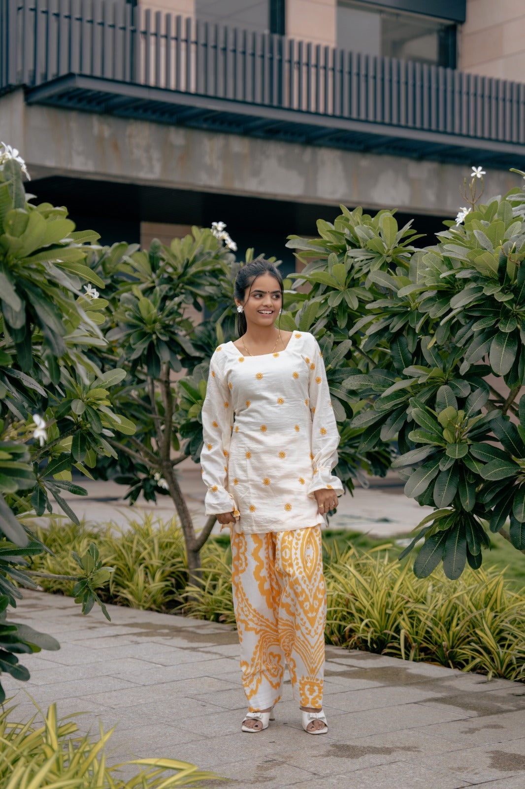 Ivory Floral Printed Co-ord Set