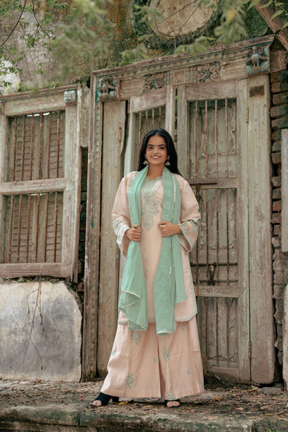 Mint Green Embroidered Suit Set