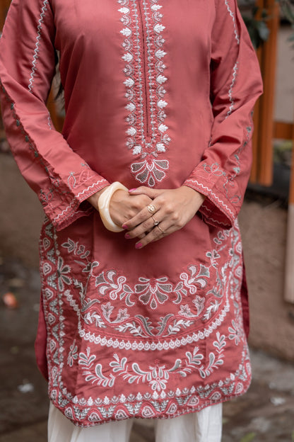 Rosewood Embroidered Kurta Set