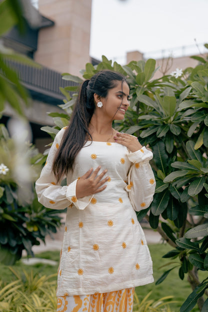 Ivory Floral Printed Co-ord Set