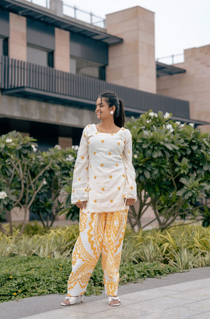 Ivory Floral Printed Co-ord Set